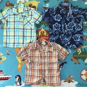 Bundle of 3 Boys 2T Short Sleeve Button Downs